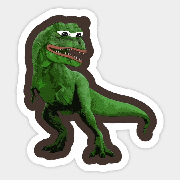 The Rare Pepesaurus Sticker by dogeandpepe